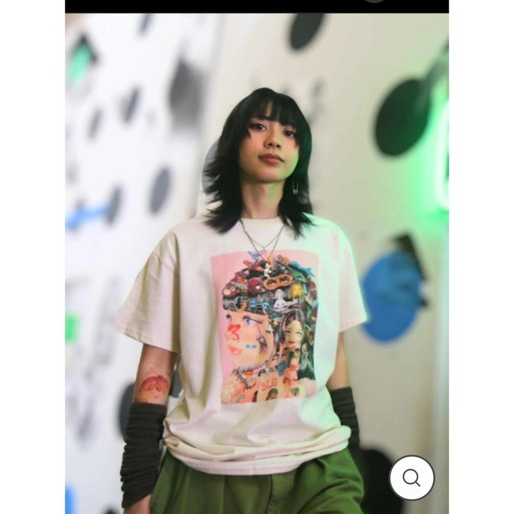Popkiller Artist Series Cogumeli Music Obsession White T-Shirt‎ Small